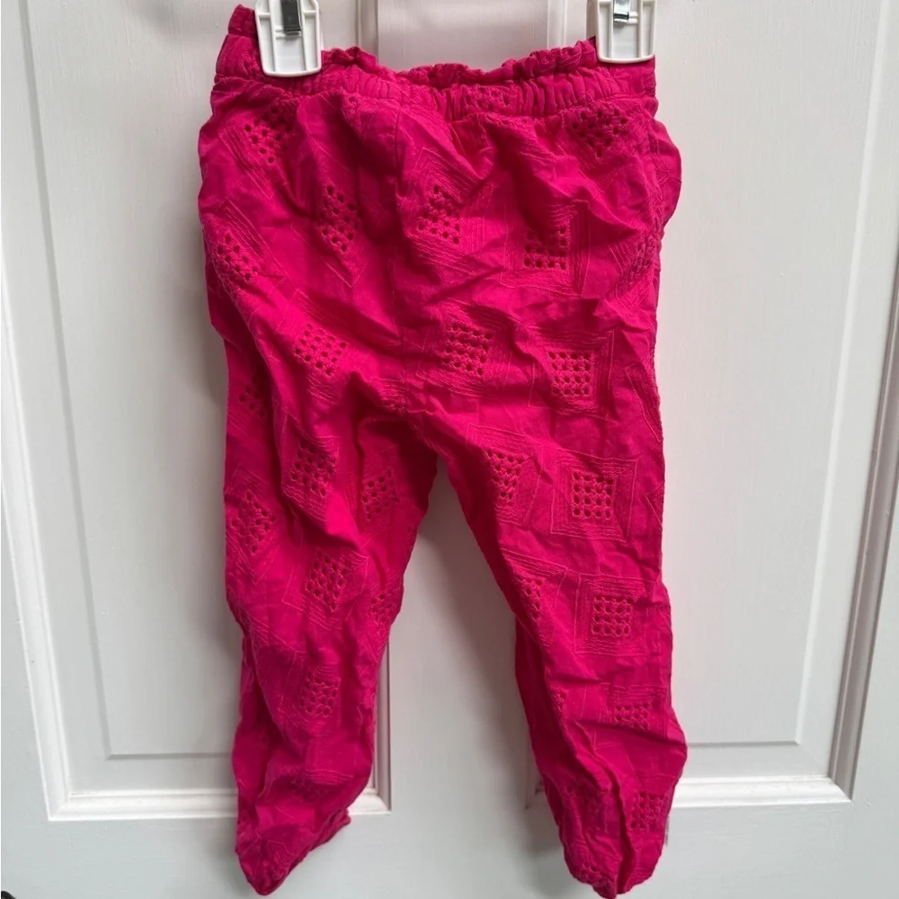 OshKosh B'gosh 2T Girls Hot Pink Eyelet Casual Pants